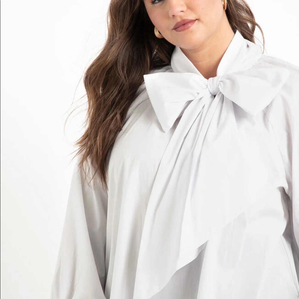 Poplin Bow Top by Eloquii